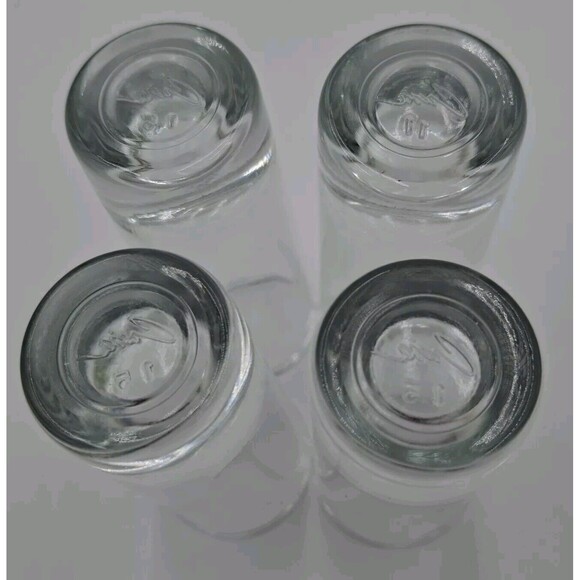Vintage Crisa Liquor Shooter Double Shot Glass Heavy Bottom 2 oz.  Set of 4 - Picture 5 of 5